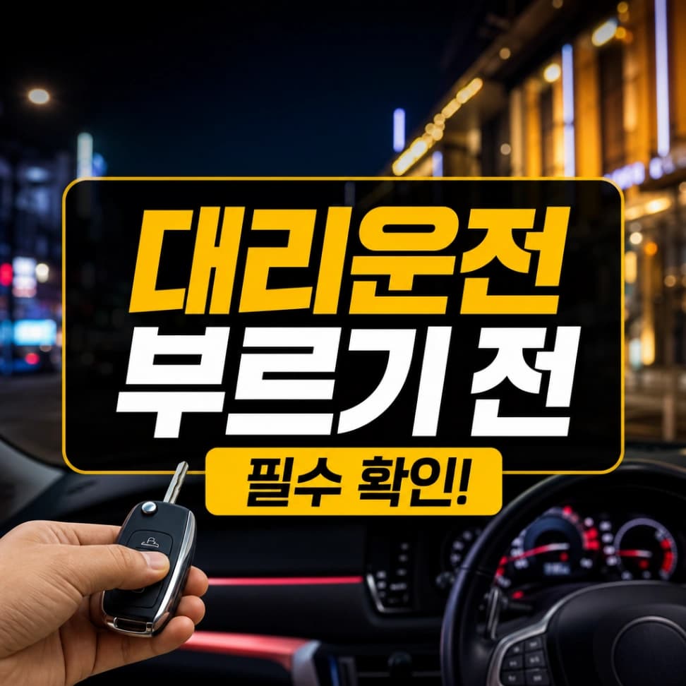 제주도 유흥 대리운전 호출 전 꼭 확인할 사항